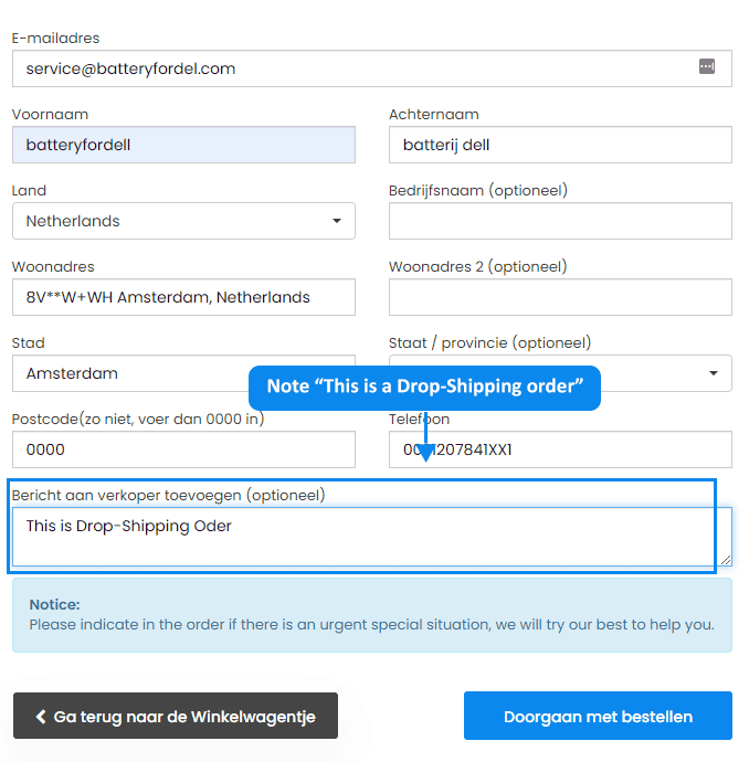 note dropshipping